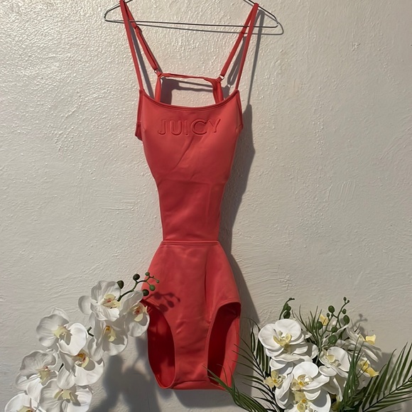 Juicy Couture Swim Juicy Couture Salmon One Piece Bathing Suit With